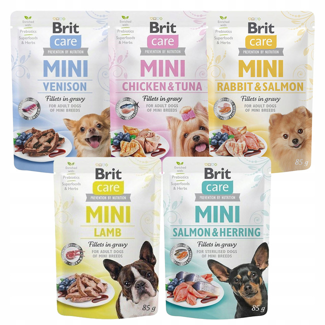 Brit Care Mini 5 x 85g Mix mokra karma dla psa