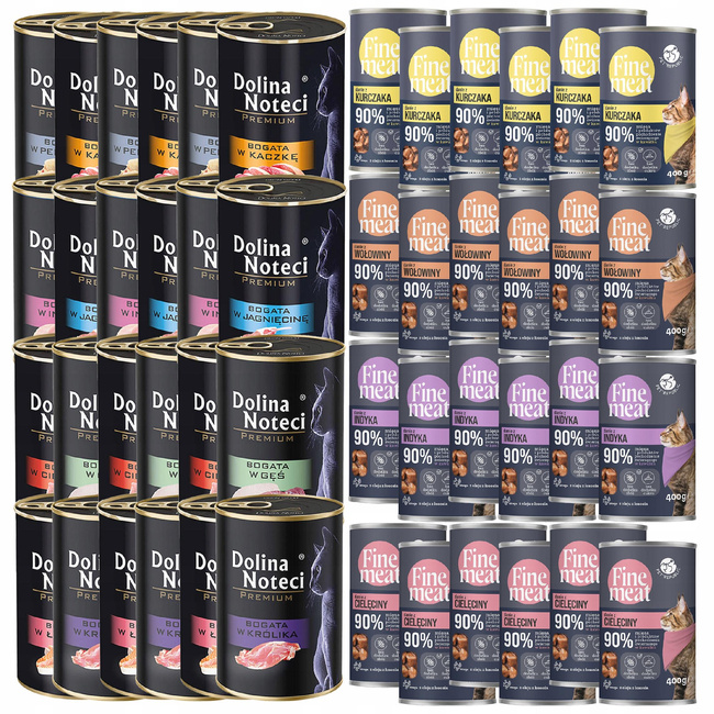 DOLINA NOTECI FINE MEAT karma mokra dla kota Mix Smaków 48 x 400g