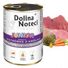 Dolina Noteci Junior mokra karma dla szczeniąt 24 x 400g Wątróbka Królika