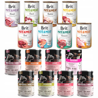 BRIT PATE & MEAT PET REPUBLIC Mix Smaków karma dla psa mokra 16 x 400g