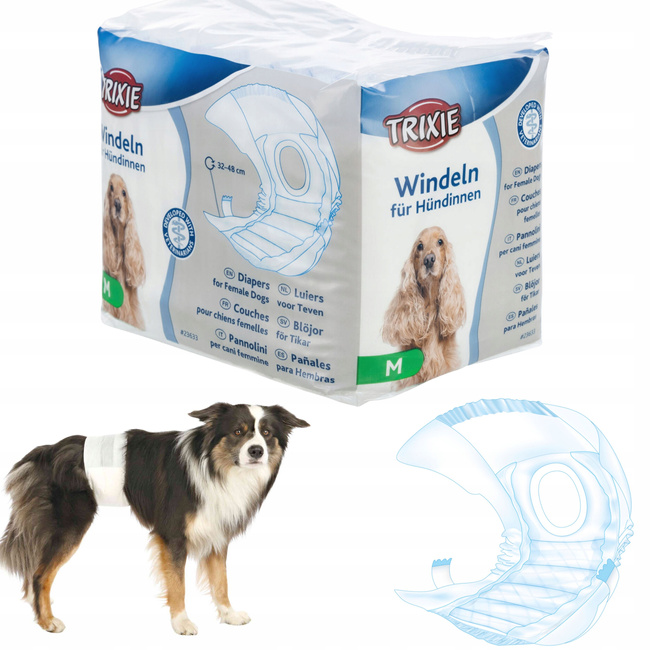 TRIXIE PIELUCHY dla suczki psów Pampersy r. M