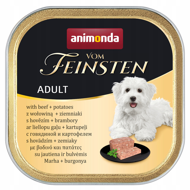 ANIMONDA Vom Feinsten Adult mokra karma dla psa Wołowina Ziemniak 22 x 150g