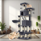 Drapak dla kota Gaczoo wysoki wieża legowisko ciemny szary 60 x 50 x 206 cm