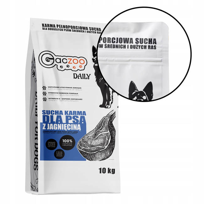 Sucha karma dla psa Gaczoo Daily Mix smaków 2 x 10 kg Adult Dog Witaminy