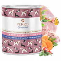 PERRO Gourmet monobiałkowa mokra karma dla psa Królik z marchewką 800g