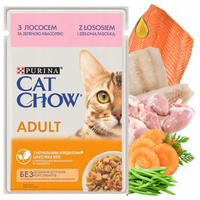 Purina Cat Chow mokra karma dla kota w galaretce Łosoś z Fasolką 85g