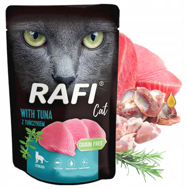 RAFI CAT Karma mokra dla kota Dolina Noteci Mix Smaków 200 x 100g bez zbóż
