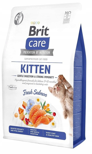 BRIT CARE KITTEN IMMUNITY Łosoś karma sucha dla kociąt 2 kg bezzbożowa