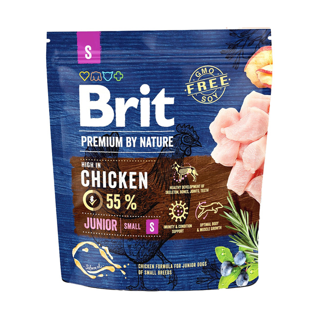 Brit By Nature 1 kg Chicken Junior S sucha karma dla szczeniąt