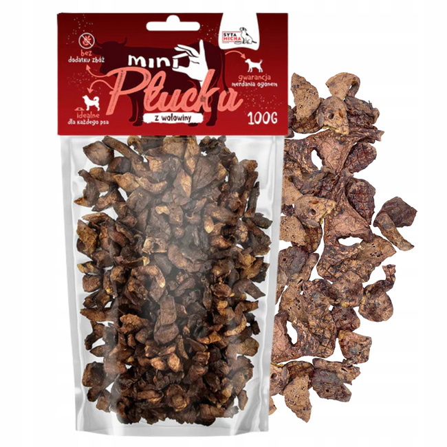 Syta Micha Mini płucka wołowina dla psa smaczki przysmak 100g