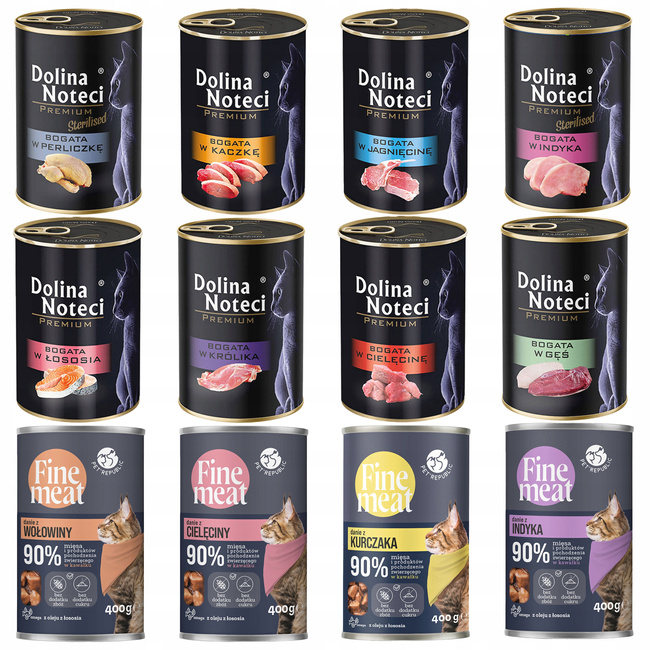 DOLINA NOTECI FINE MEAT Mokra karma dla kota Mix Smaków 12 x 400g