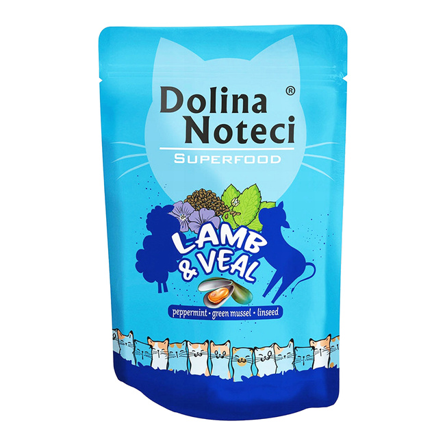 Dolina Noteci Superfood mokra karma dla kota cielęcina jagnięcina 85g