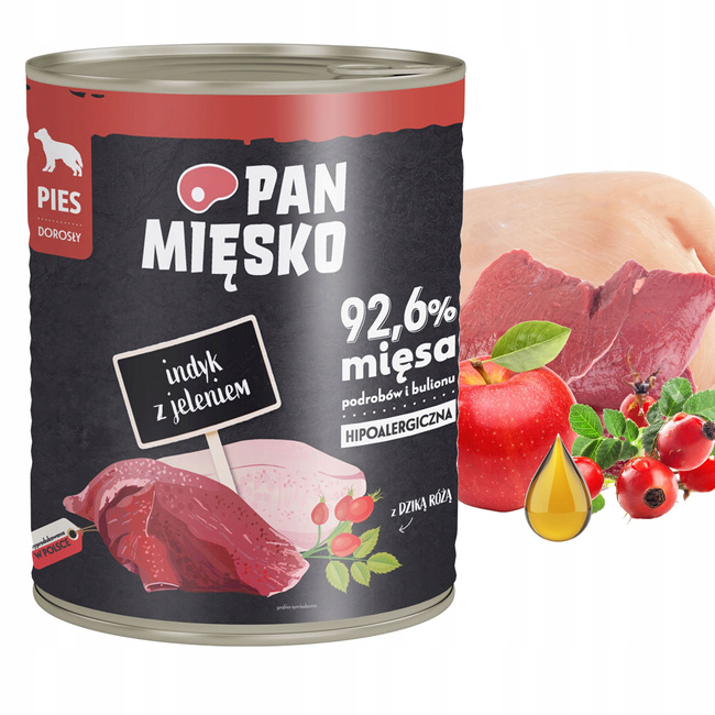 Pan Mięsko mokra karma dla psa 24 x 800g Mix