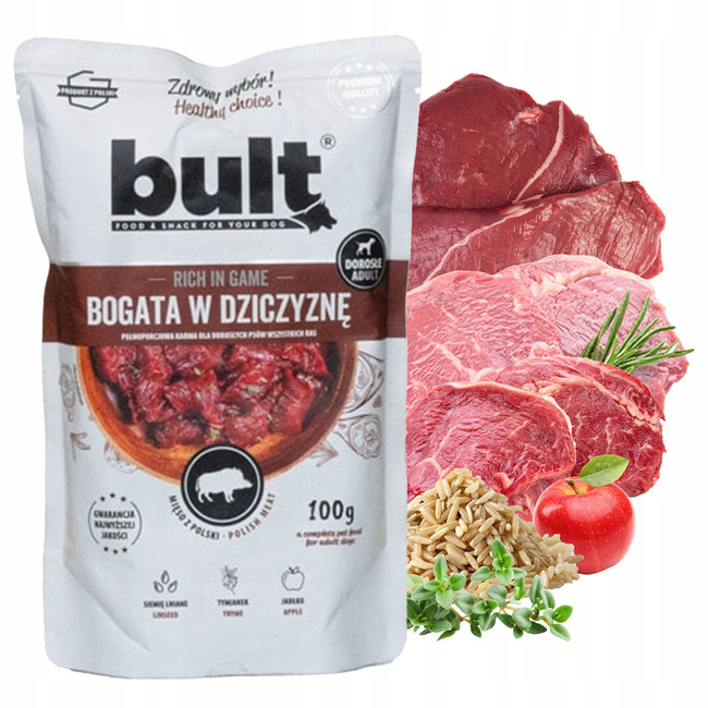 BULT Karma mokra dla psa Mix Smaków 48 x 100g bez zbóż pełnowartościowa