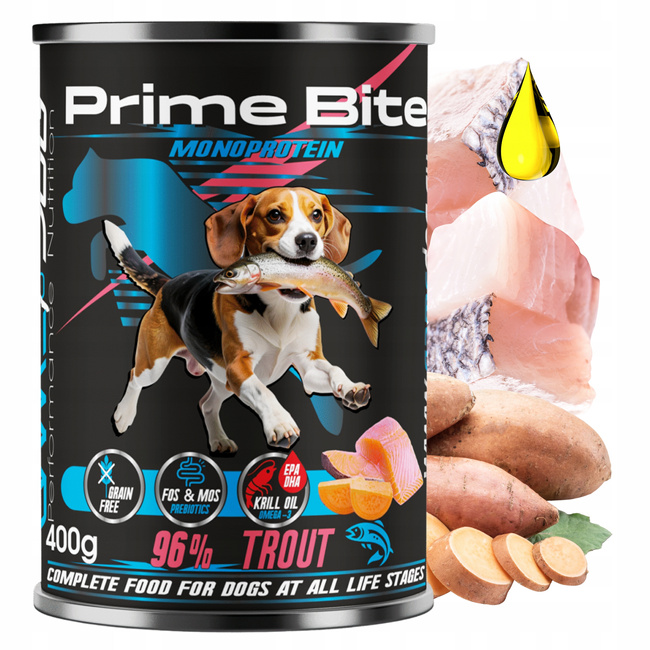 GAME DOG Prime Bite Monoprotein mokra karma dla psa mix smaków 8 x 400g