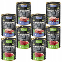 SUPER RAFI Cat karma mokra dla kota mix smaków 8 x 400g