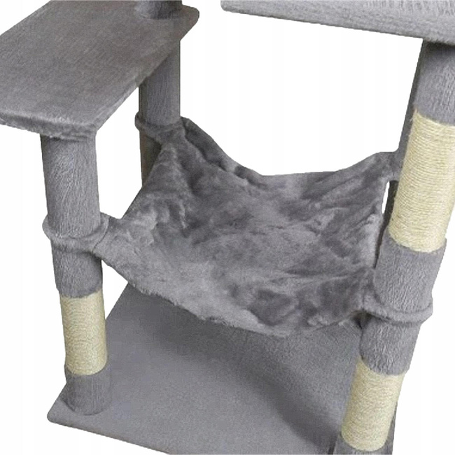 Drapak dla kota Gaczoo duży wieża legowisko jasny szary 55 x 45 x 143 cm