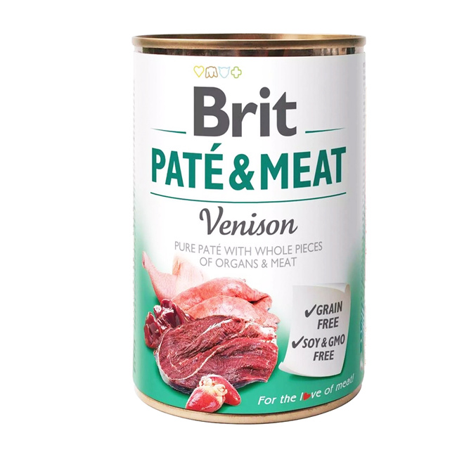 BRIT PATE & MEAT Karma mokra dla psa Dziczyzna 400g