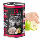 ALPHA SPIRIT Karma mokra dla psa Indyk 6 x 400g