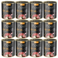PIPER DOLINA NOTECI Karma mokra dla psa Przepiórka Żurawina 12 x 800g