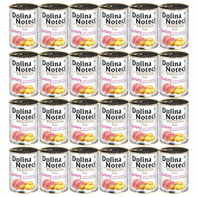DOLINA NOTECI Premium Pure karma mokra dla psa indyk ziemniaki 24 x 400g