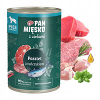 PAN MIĘSKO z Ziołami Karma mokra dla psa Pasztet Tuńczyk 400g