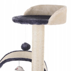 Drapak dla kota Gaczoo z podstawką i zabawką ciemny szary 35 x 35 x 42 cm