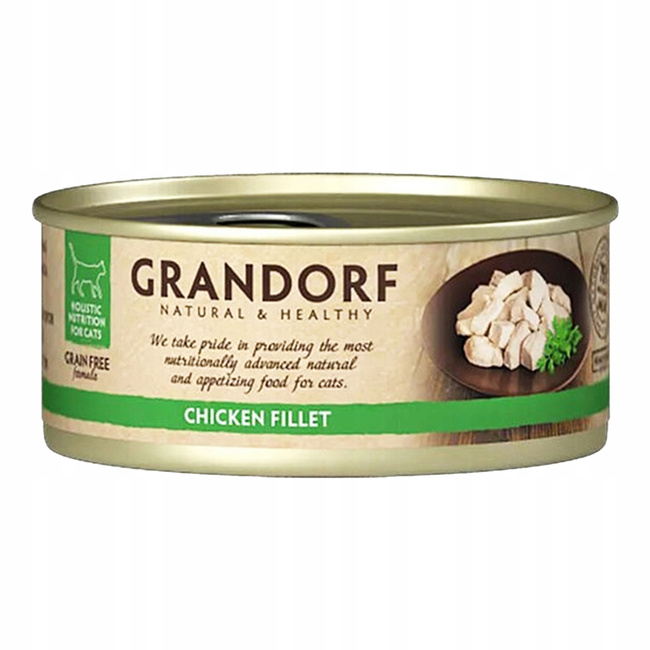 GRANDORF zdrowa karma mokra dla kota Kurczak 6 x 70g Hipoalergiczna Bezzbożowa