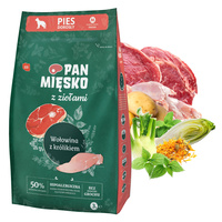 Pan Mięsko karma dla psa sucha z ziołami 3 kg Wołowina Królik M