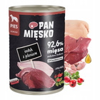 Pan Mięsko karma dla psa mokra 12 x 400g Indyk Jeleń