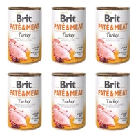 Brit Pate & Meat 6 x 400g Turkey mokra karma dla psa