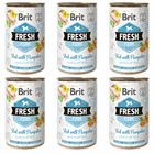 BRIT FRESH Karma mokra dla psa Ryba 6 x 400g