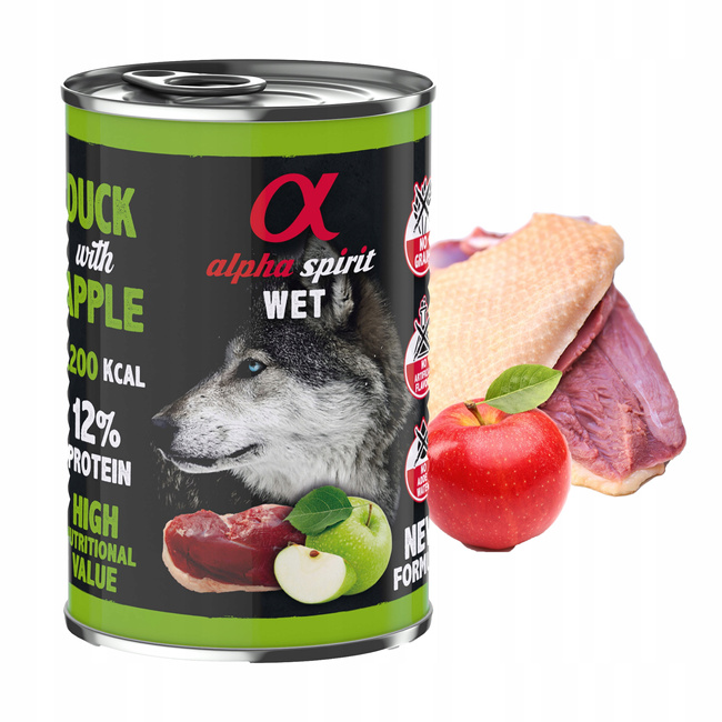 ALPHA SPIRIT Karma mokra dla psa mix smaków 6 x 400g