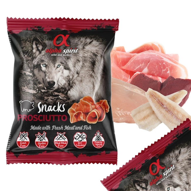 ALPHA SPIRIT Przysmak Treserki dla psa Prosciutto 50g