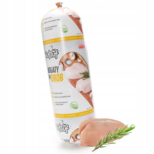 BATON TUFTUF Kiełbasa dla psa Drób 900g