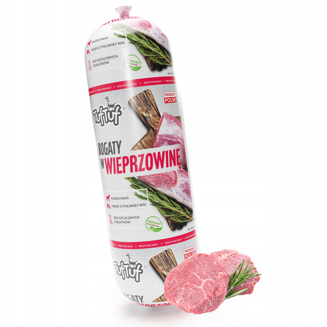 BATON TUFTUF Kiełbasa dla psa Wieprzowina 900g