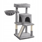 Drapak dla kota Gaczoo domek legowisko jasny szary 50 x 50 x 96 cm