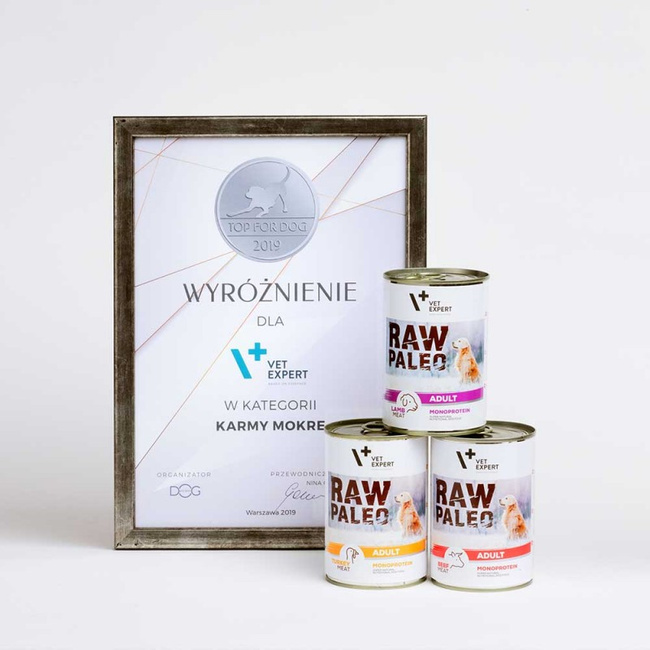 RAW PALEO PUPPY Duoprotein Wołowina Królik karma dla szczeniąt mokra 200g