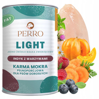 PERRO Light Monobiałkowa karma mokra dla psa Indyk z warzywami 400g