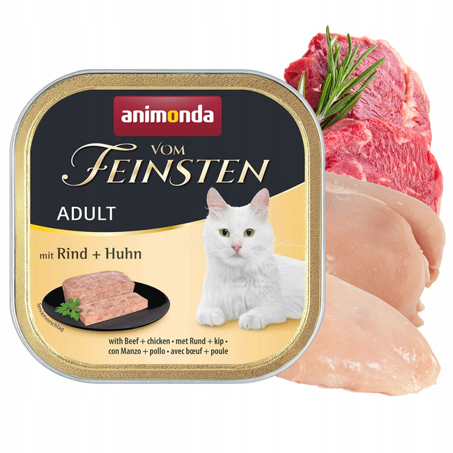 ANIMONDA Vom Feinsten Adult mokra karma dla kota Wołowina Kurczak 100g