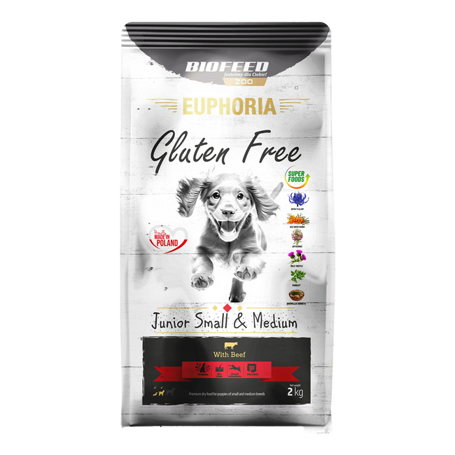 BIOFEED Euphoria karma sucha dla szczeniąt Wołowina 2 kg bezglutenowa