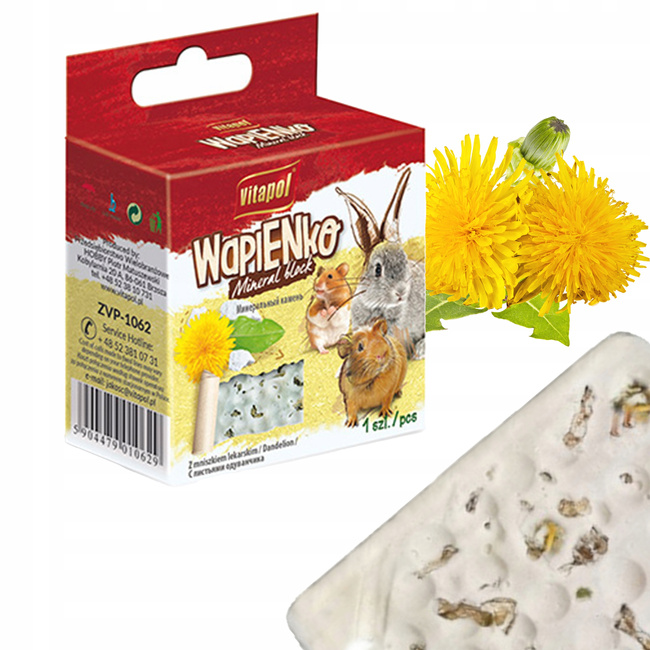 Vitapol KOSTKA WAPIENNA mniszek dla gryzoni 40g