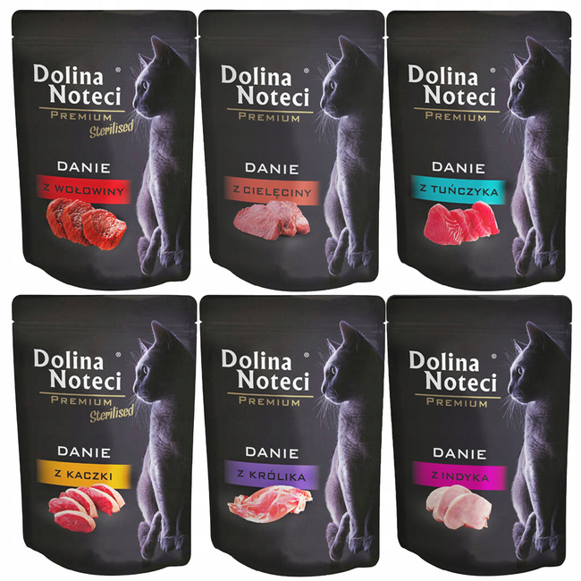 DOLINA NOTECI Premium Danie mokra karma dla kota mix smaków 6 x 85g