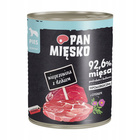 PAN MIĘSKO Wieprzowina Dzik karma dla psa mokra puszka 12 x 800g bez zbóż