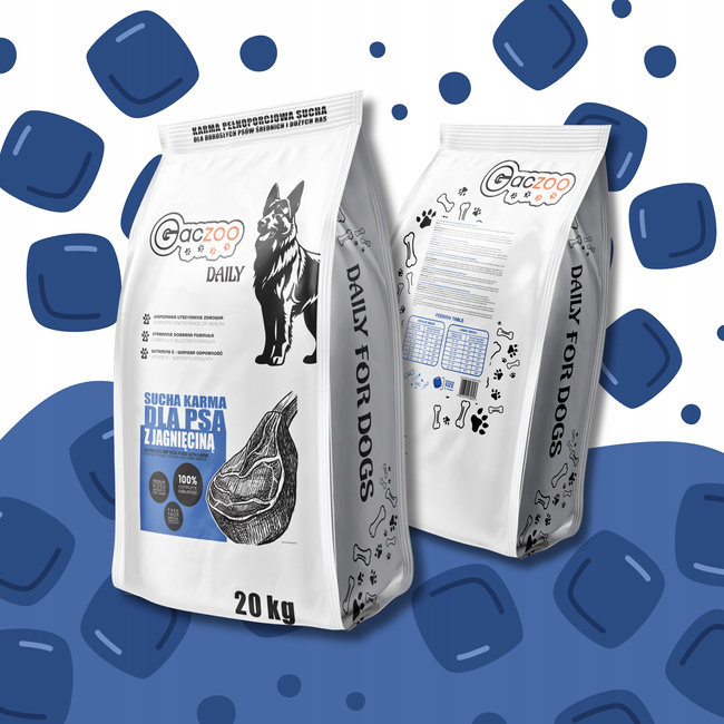 Sucha karma dla psa Gaczoo Daily Wołowina 20 kg Adult Dog z Witaminami