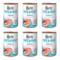 BRIT Pate & Meat mokra karma dla psa Łosoś bez zbóż 6 x 400g