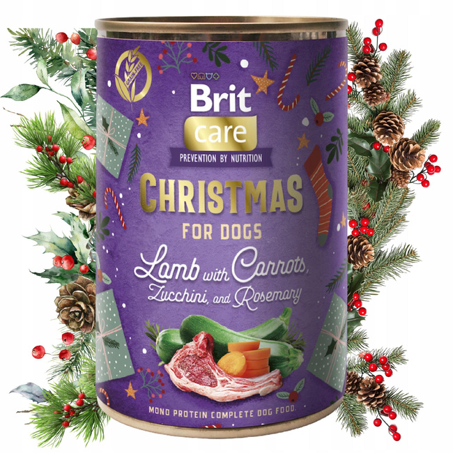 BRIT CHRISTMAS Mono Protein mokra karma dla psa mix smaków 12 x 400g