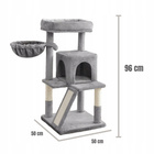Drapak dla kota Gaczoo domek legowisko jasny szary 50 x 50 x 96 cm