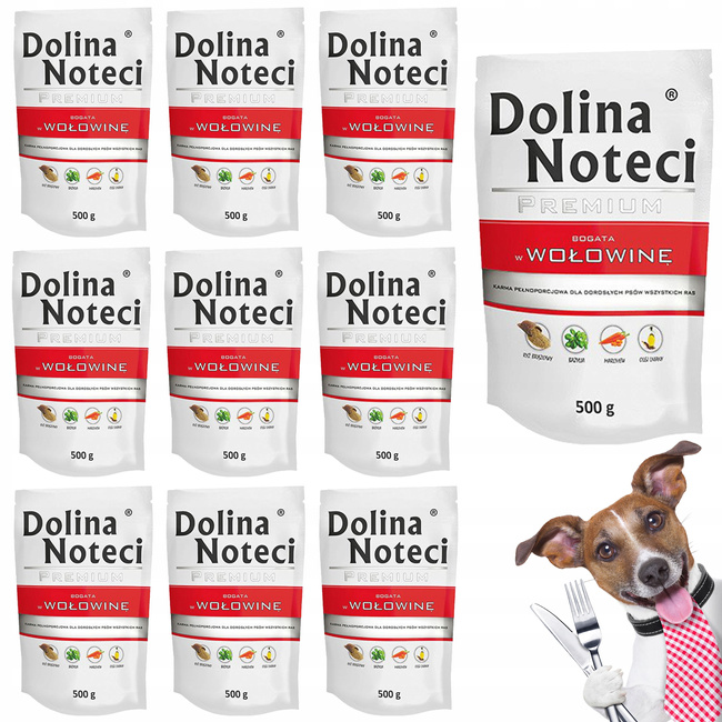 Dolina Noteci Premium mokra karma dla psa 10 x 500g Wołowina