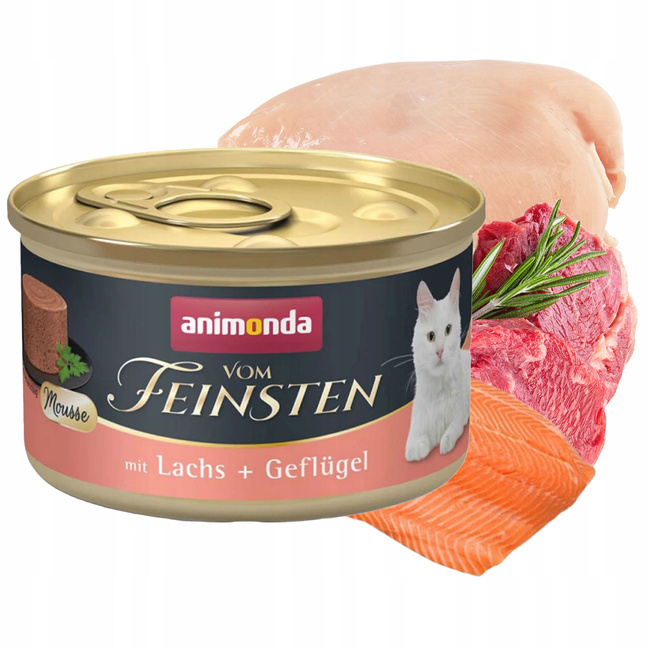 Animonda Vom Feinsten Mousse mokra karma dla kota 12 x 85g łosoś drób
